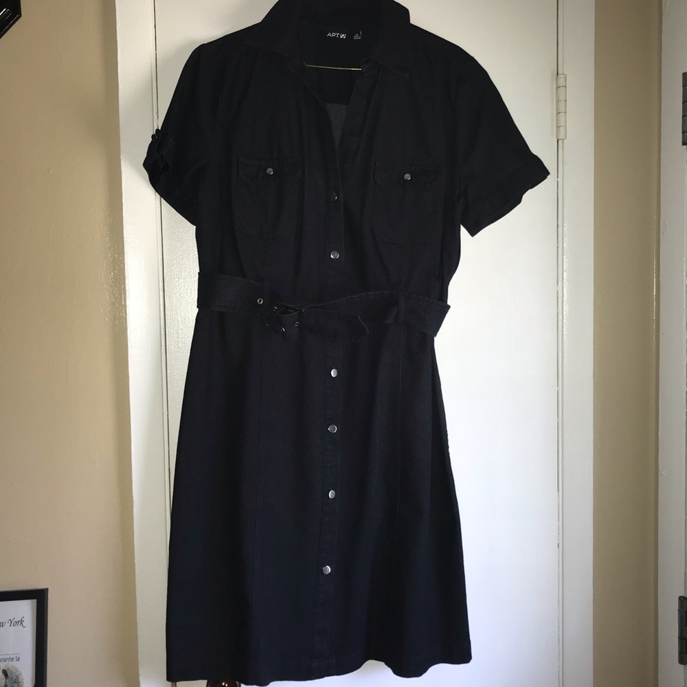 Apt. 9 Dark Denim Belted Dress